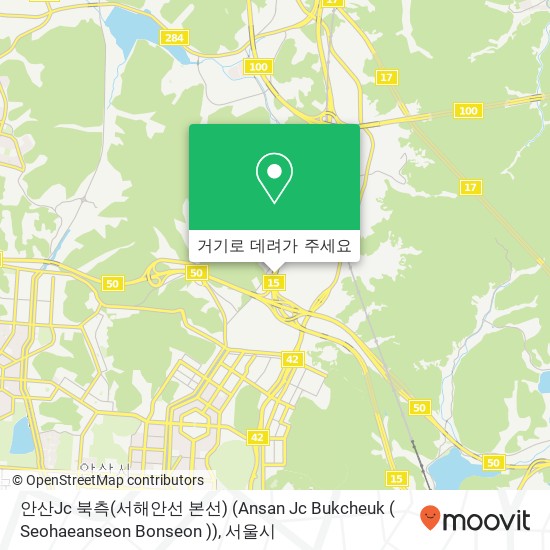 안산Jc 북측(서해안선 본선) (Ansan Jc Bukcheuk ( Seohaeanseon  Bonseon )) 지도
