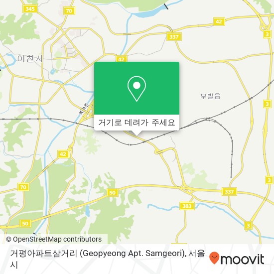 거평아파트삼거리 (Geopyeong Apt. Samgeori) 지도