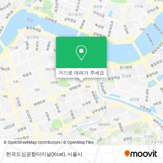 한국도심공항터미널(Kcat) 지도