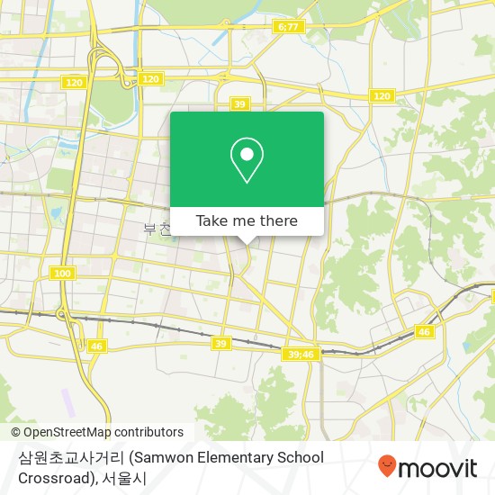 삼원초교사거리 (Samwon Elementary School Crossroad) 지도