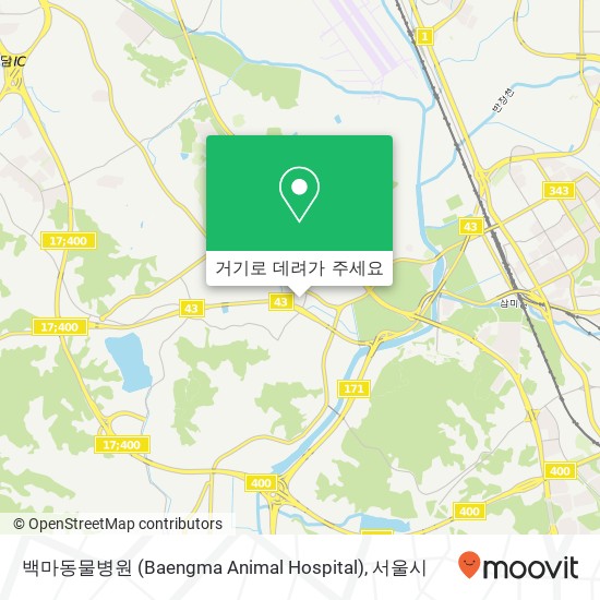 백마동물병원 (Baengma Animal Hospital) 지도