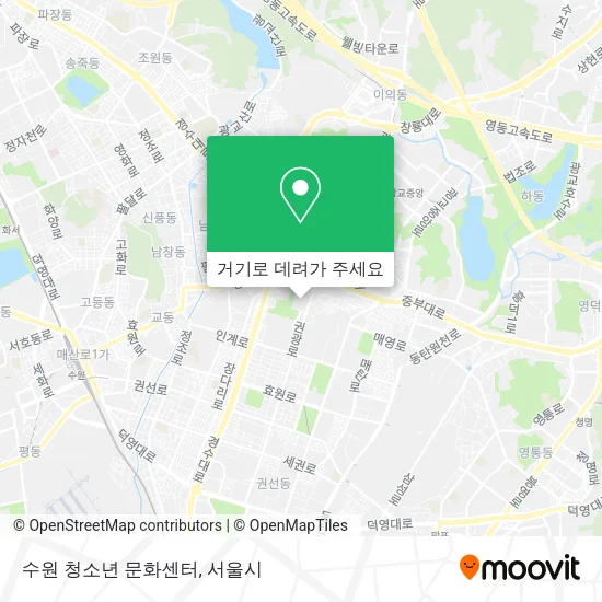 수원 청소년 문화센터 지도