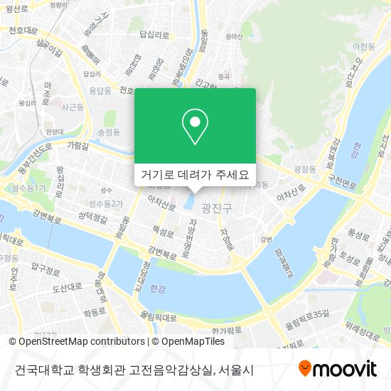 건국대학교 학생회관 고전음악감상실 지도