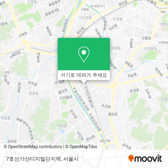 7호선가산디지털단지역 지도
