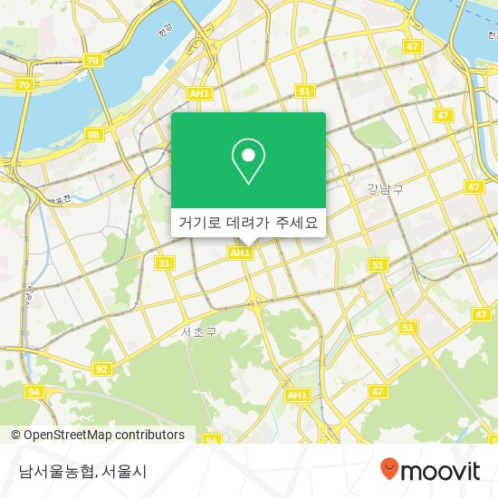 남서울농협 지도