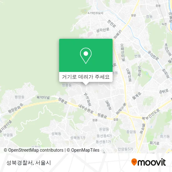 성북경찰서 지도
