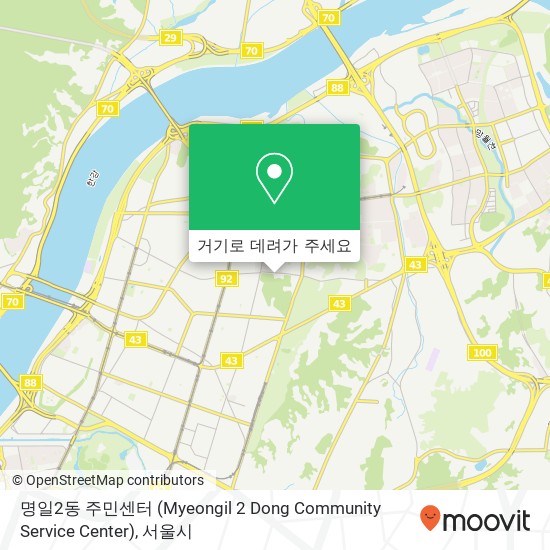 명일2동 주민센터 (Myeongil 2 Dong Community Service Center) 지도