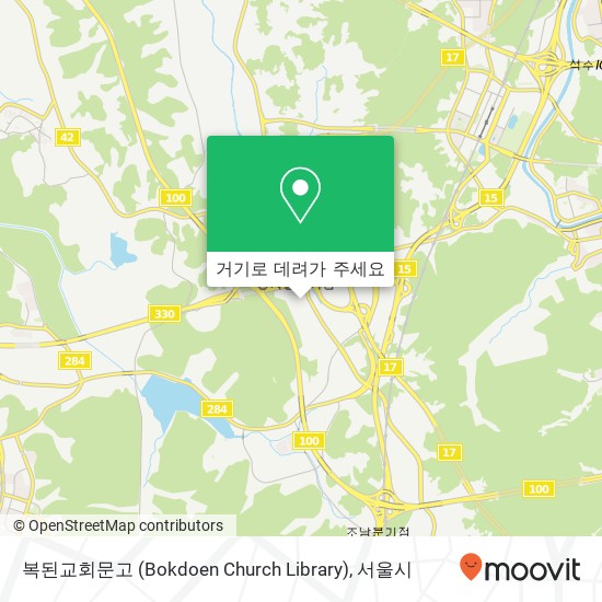 복된교회문고 (Bokdoen Church Library) 지도