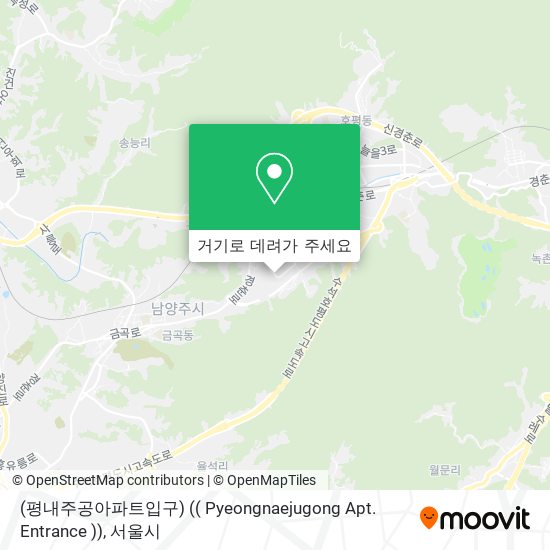 (평내주공아파트입구) (( Pyeongnaejugong Apt. Entrance )) 지도