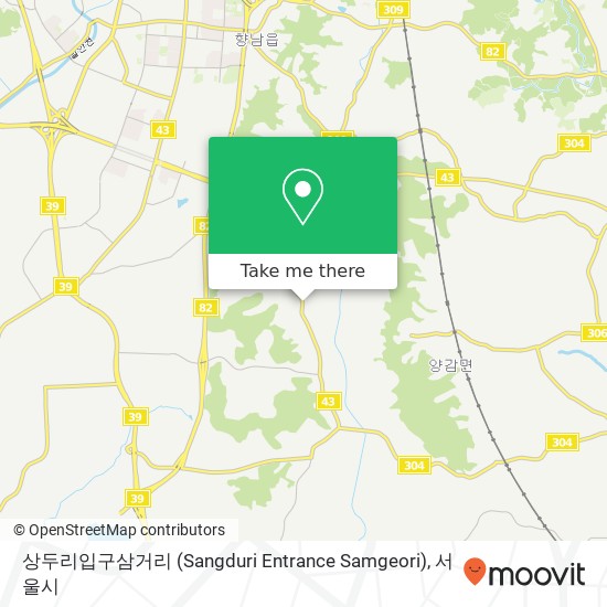 상두리입구삼거리 (Sangduri Entrance Samgeori) 지도