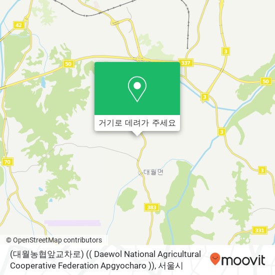 (대월농협앞교차로) (( Daewol National Agricultural Cooperative Federation Apgyocharo )) 지도