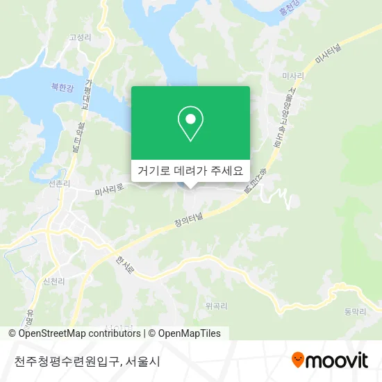 천주청평수련원입구 지도