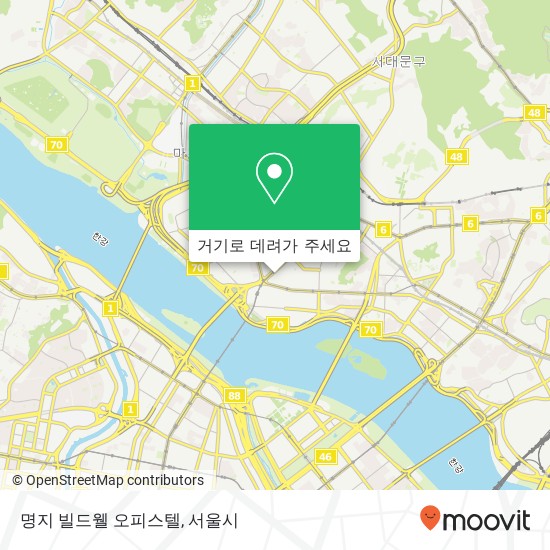 명지 빌드웰 오피스텔 지도