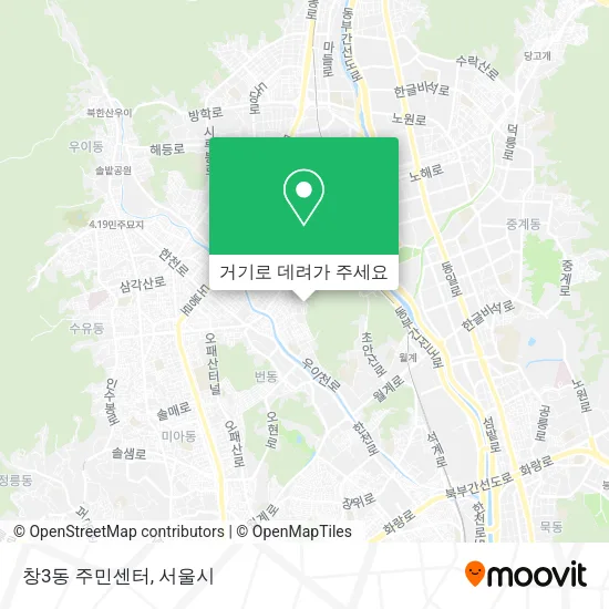 창3동 주민센터 지도