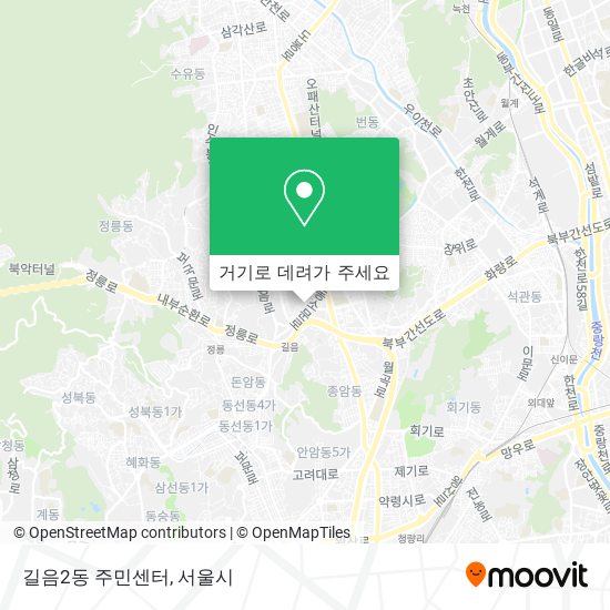 길음2동 주민센터 지도