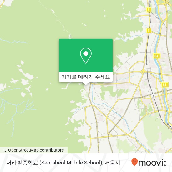 서라벌중학교 (Seorabeol Middle School) 지도