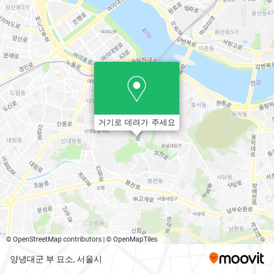 양녕대군 부 묘소 지도