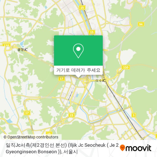 일직Jc서측(제2경인선 본선) (Iljik Jc Seocheuk ( Je 2 Gyeonginseon  Bonseon )) 지도