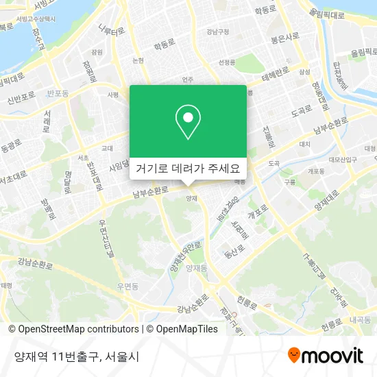 양재역 11번출구 지도