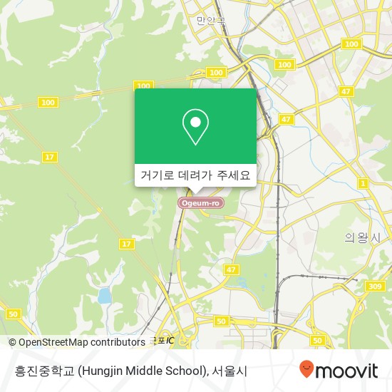 흥진중학교 (Hungjin Middle School) 지도