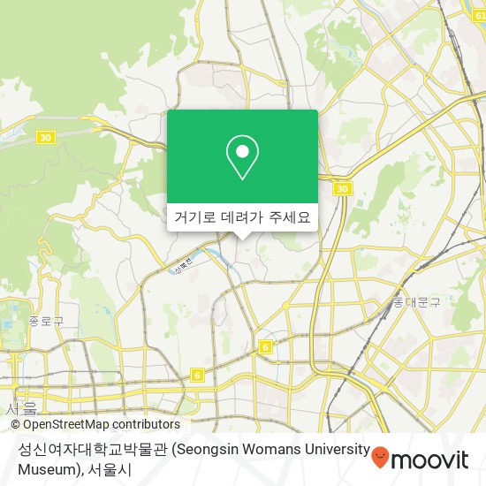 성신여자대학교박물관 (Seongsin Womans University Museum) 지도