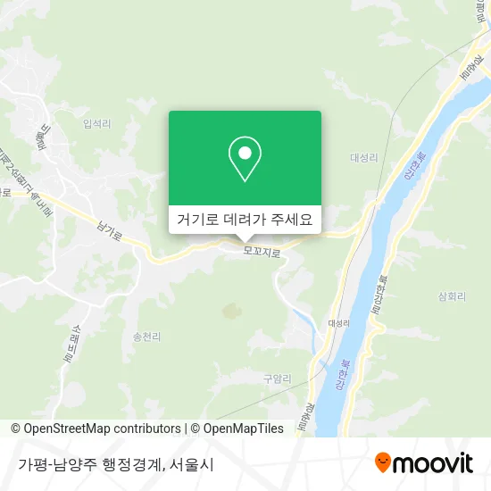 가평-남양주 행정경계 지도