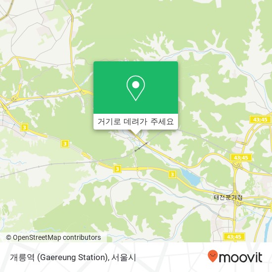 개릉역 (Gaereung Station) 지도