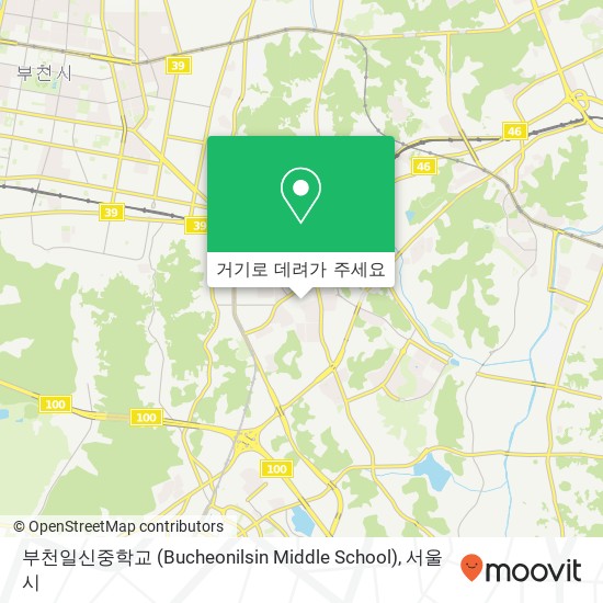 부천일신중학교 (Bucheonilsin Middle School) 지도