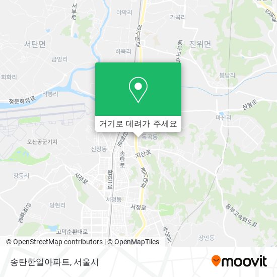 송탄한일아파트 지도