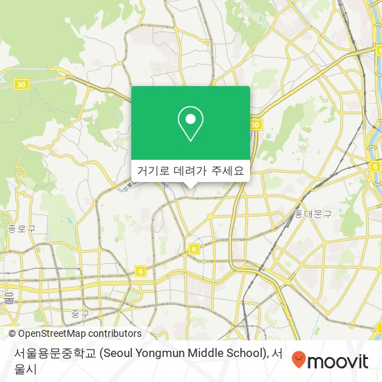서울용문중학교 (Seoul Yongmun Middle School) 지도