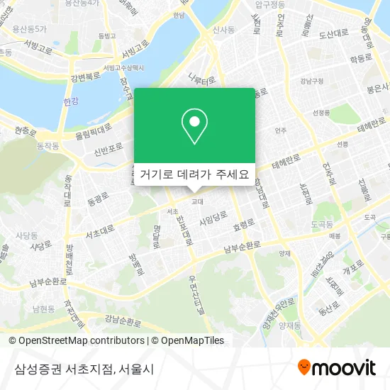 삼성증권 서초지점 지도