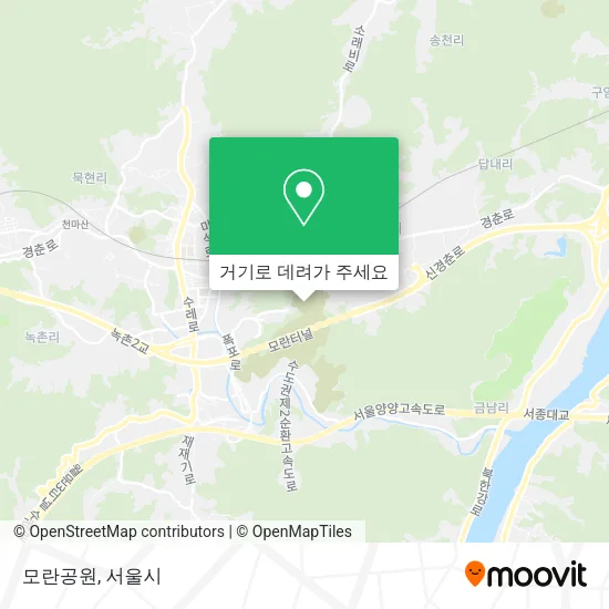 모란공원 지도