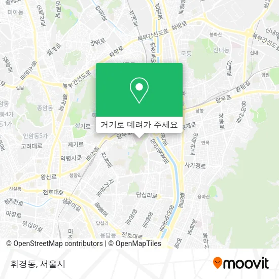 휘경동 지도