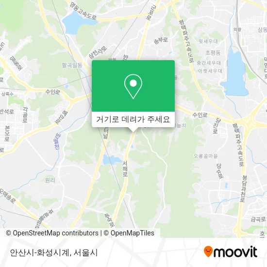 안산시-화성시계 지도