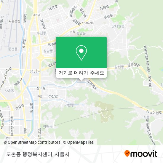 도촌동 행정복지센터 지도