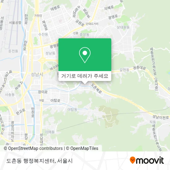 도촌동 행정복지센터 지도