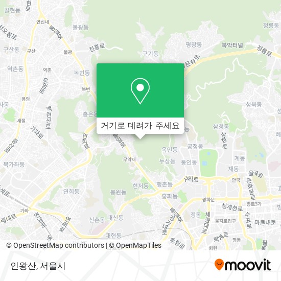 인왕산 지도