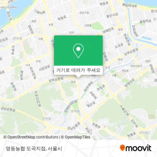 영동농협 도곡지점 지도
