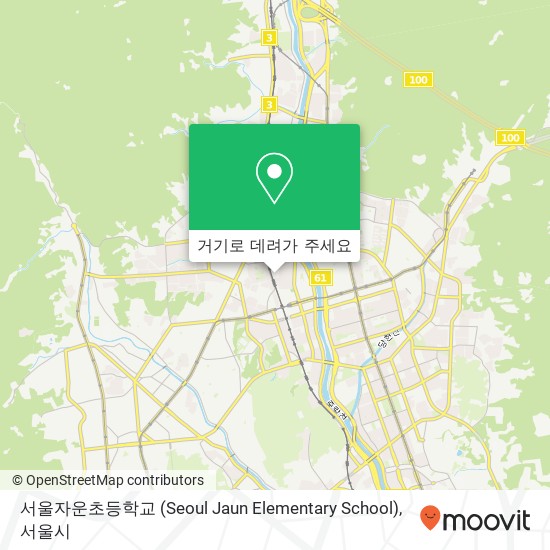 서울자운초등학교 (Seoul Jaun Elementary School) 지도