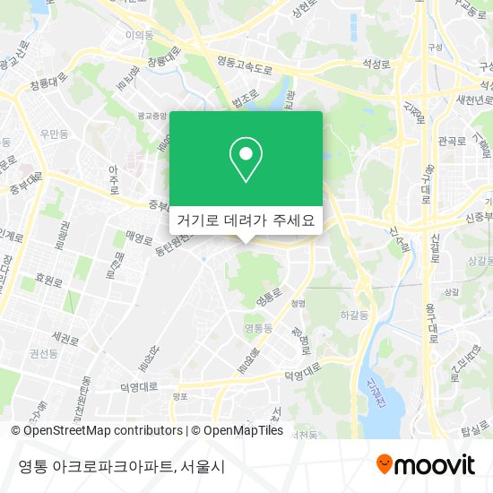 영통 아크로파크아파트 지도