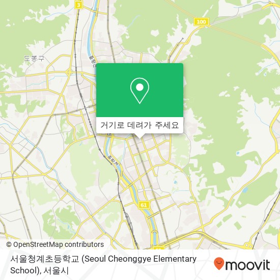 서울청계초등학교 (Seoul Cheonggye Elementary School) 지도