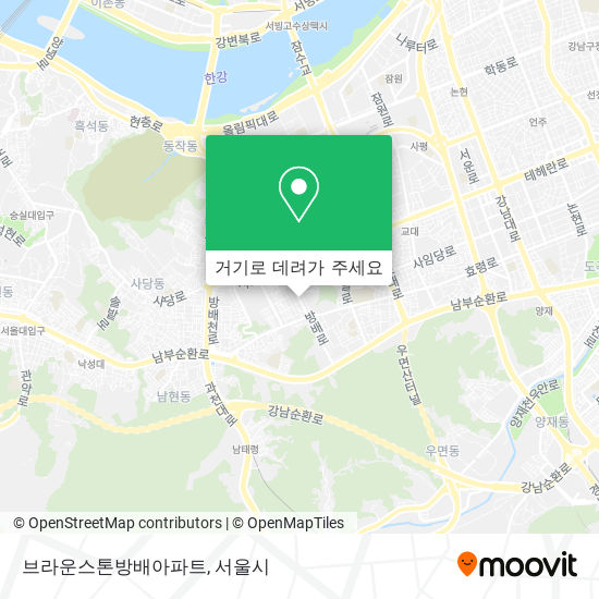 브라운스톤방배아파트 지도