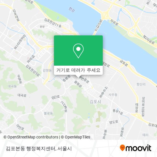 김포본동 행정복지센터 지도