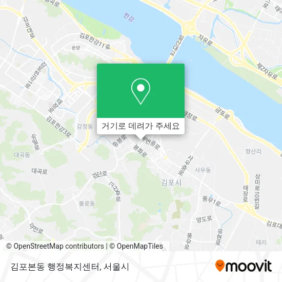 김포본동 행정복지센터 지도