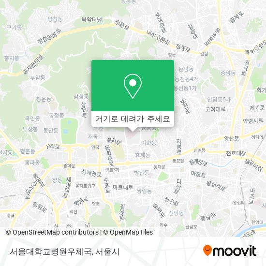서울대학교병원우체국 지도