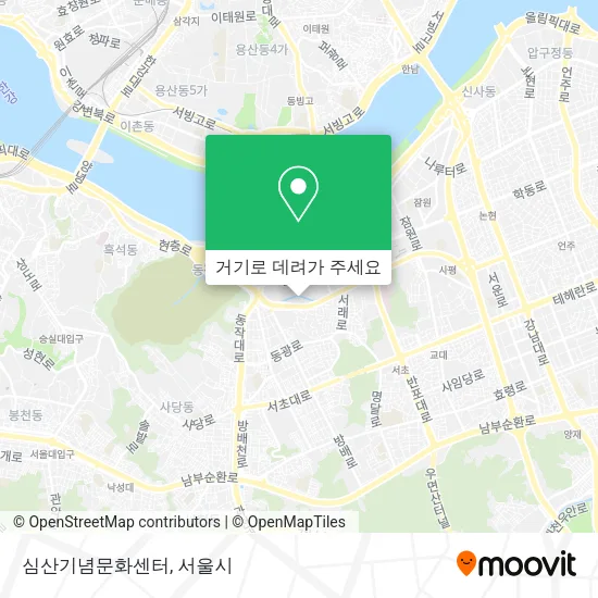 심산기념문화센터 지도