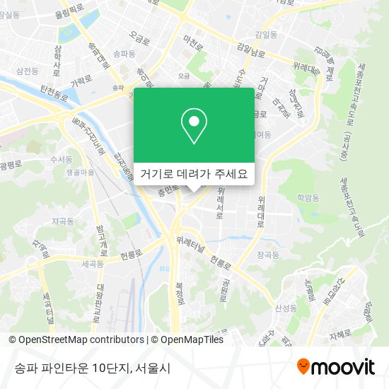 송파 파인타운 10단지 지도