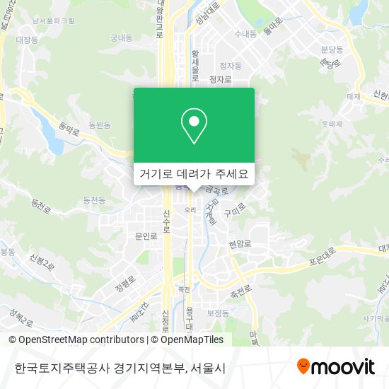 한국토지주택공사 경기지역본부 지도