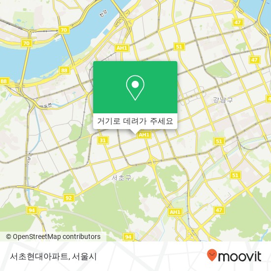 서초현대아파트 지도