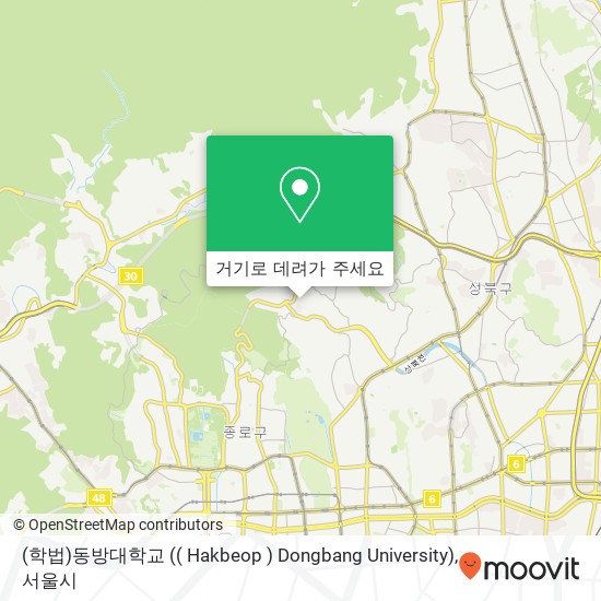 (학법)동방대학교 (( Hakbeop ) Dongbang University) 지도